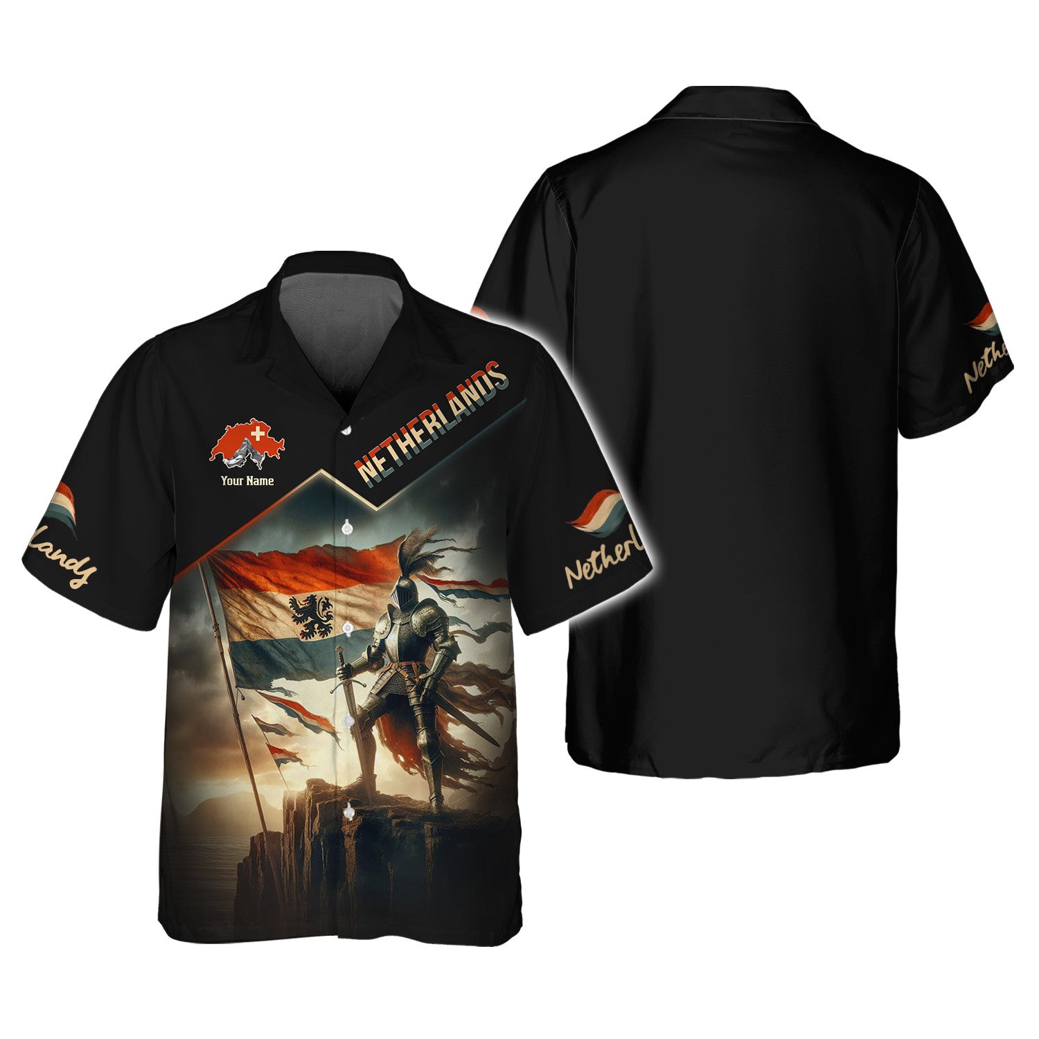 Netherland Flag Custom Tshirt Netherland Knight 3D Shirts