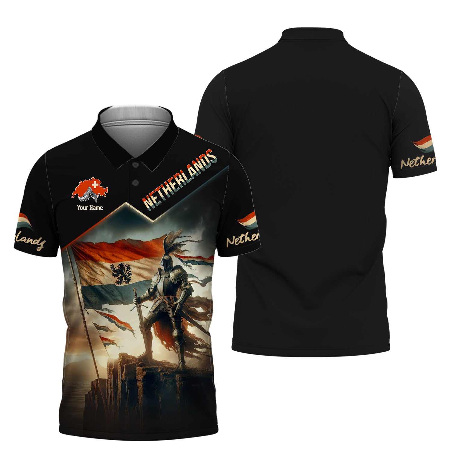 Netherland Flag Custom Tshirt Netherland Knight 3D Shirts