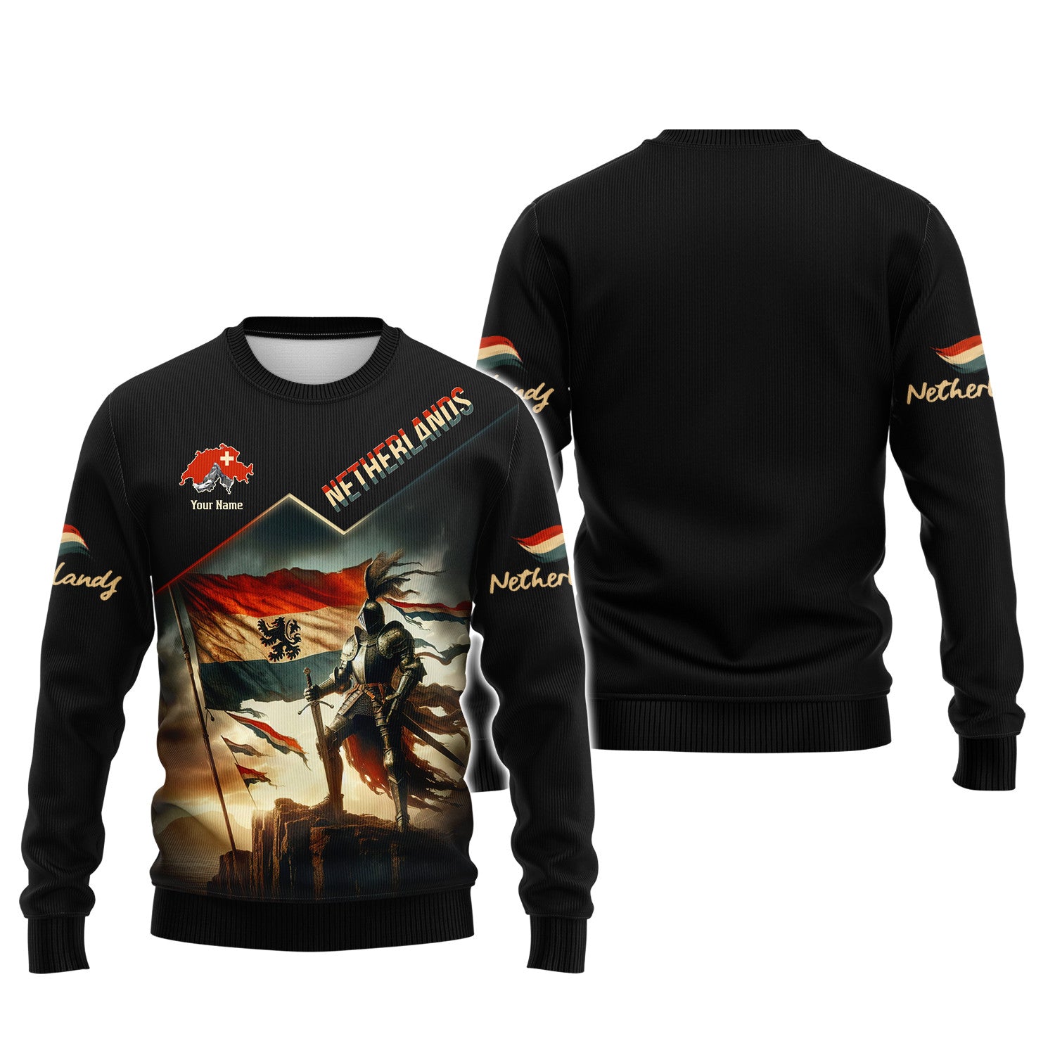 Netherland Flag Custom Tshirt Netherland Knight 3D Shirts