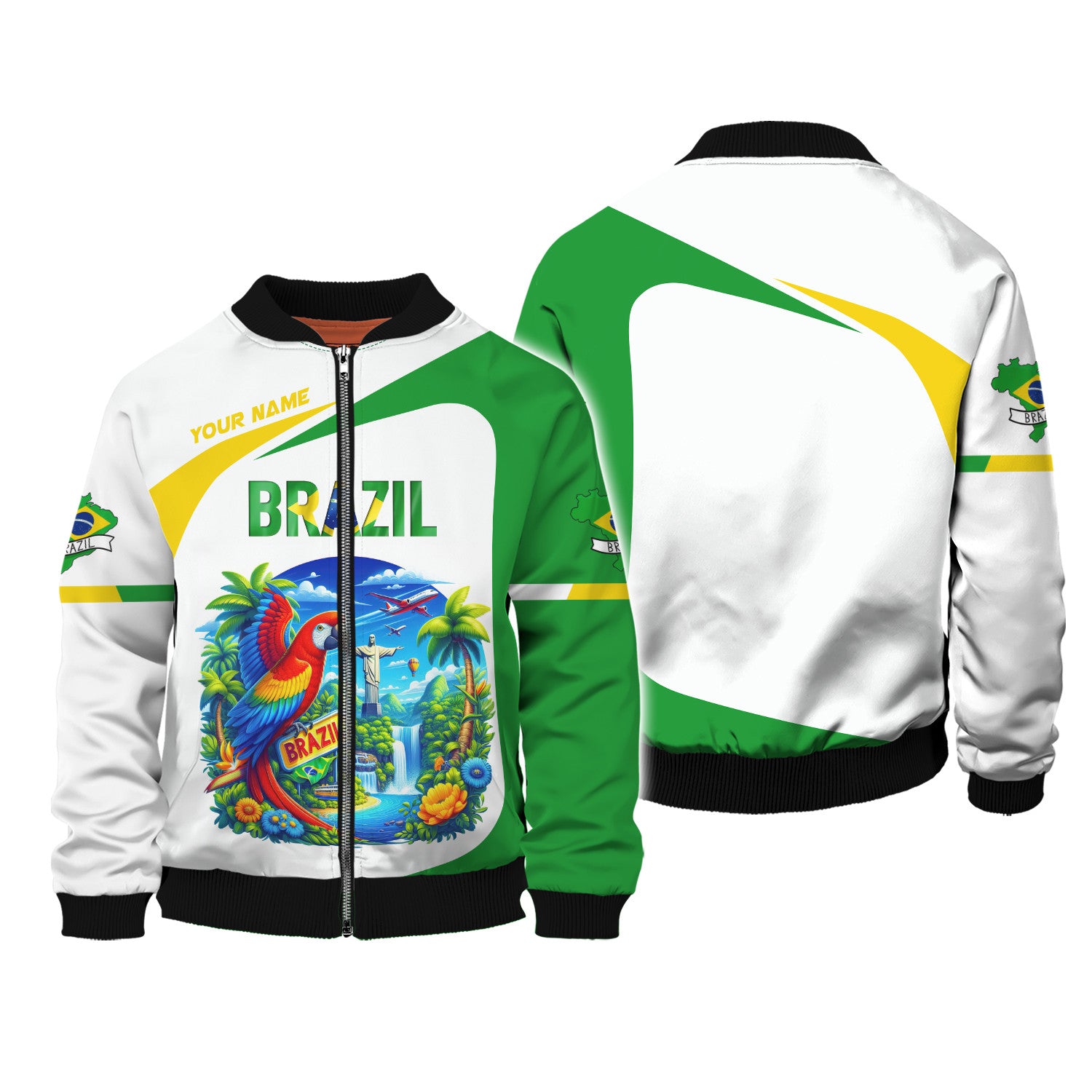 Brazil Custom Zipper Hoodie Gift For Brazil Lovers