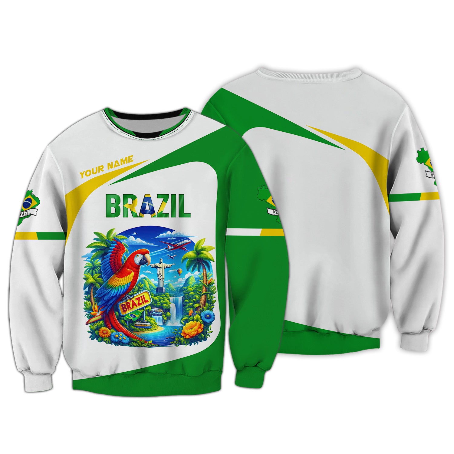 Brazil Custom Zipper Hoodie Gift For Brazil Lovers