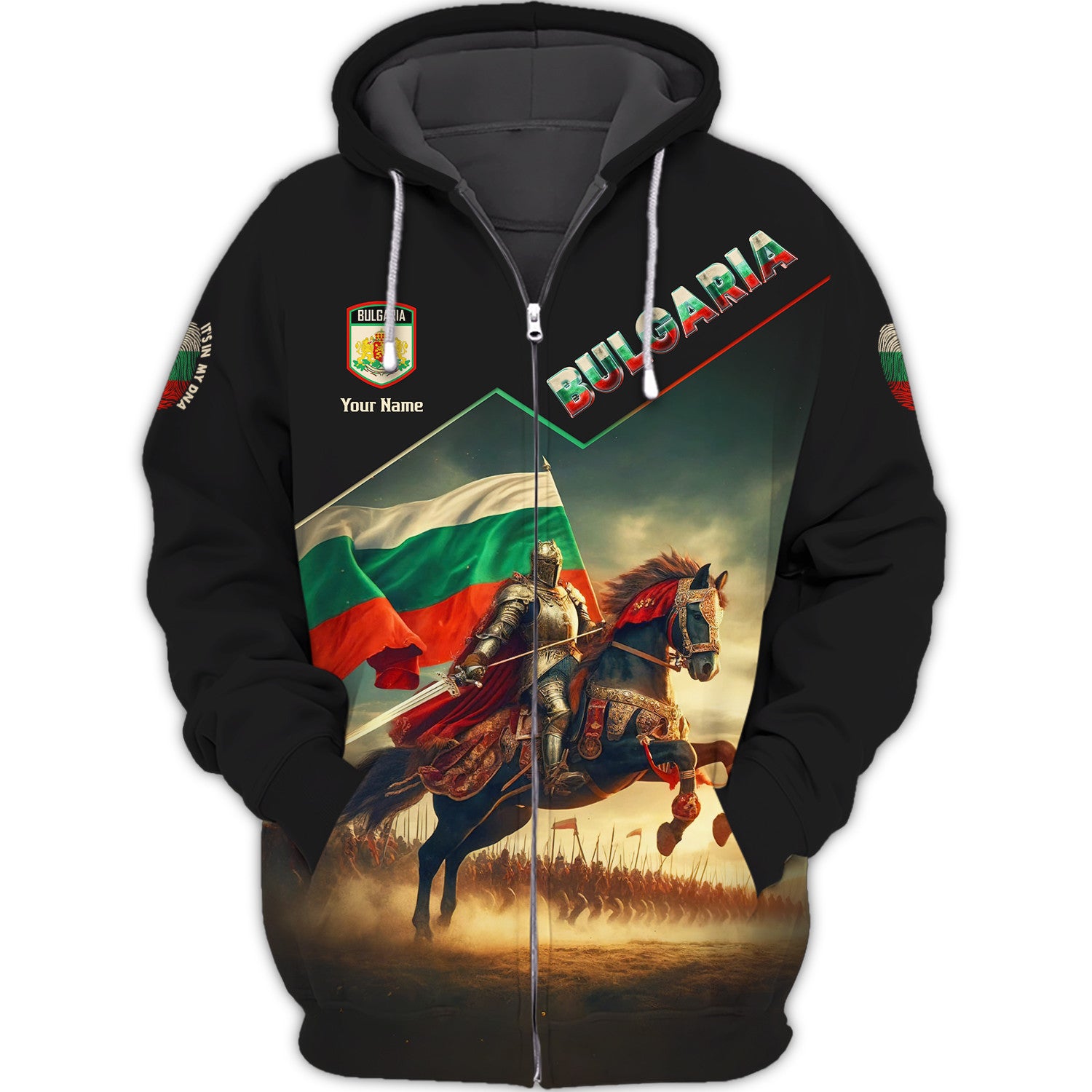 Bulgaria Custom Tshirts Bulgary Flag Knight 3D Shirts