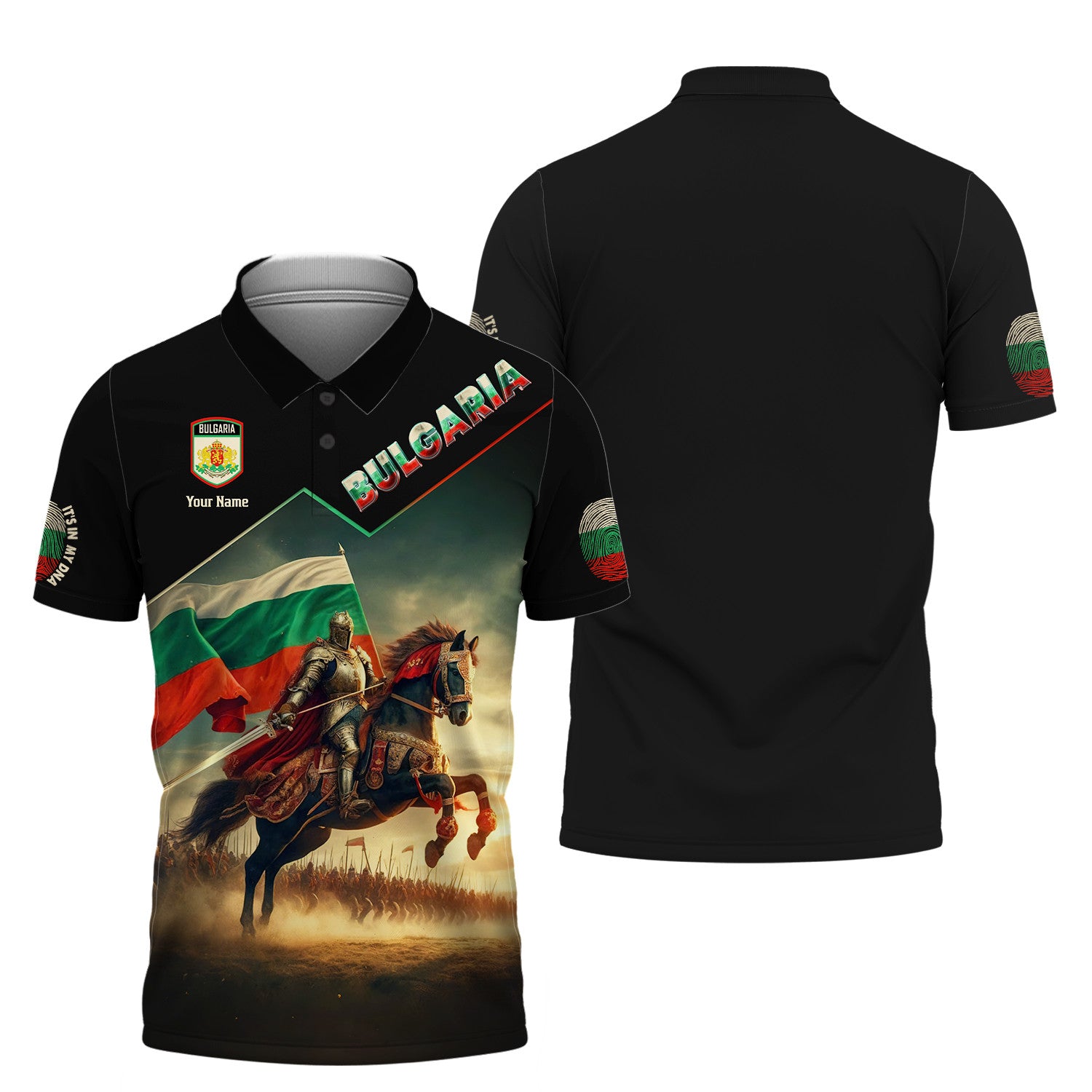 Bulgaria Custom Tshirts Bulgary Flag Knight 3D Shirts