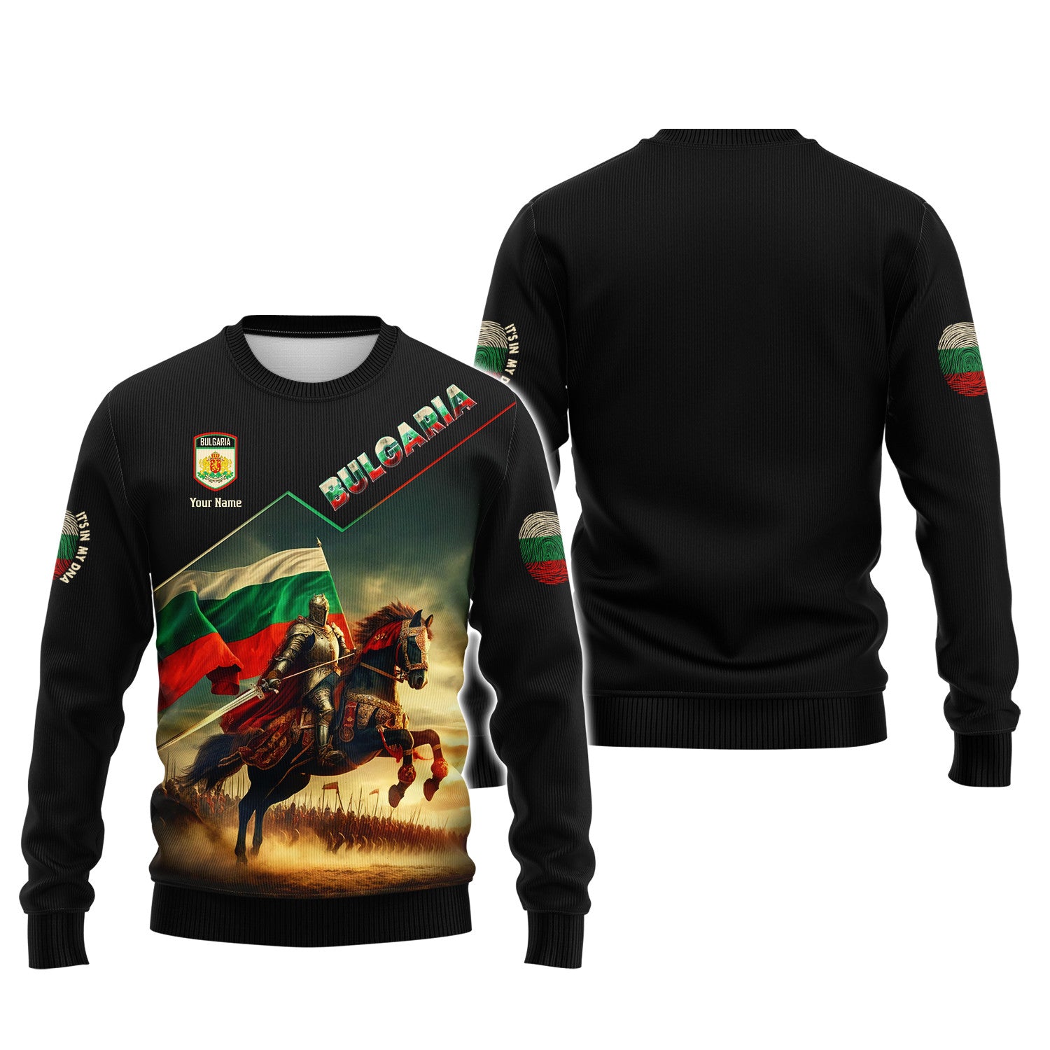 Bulgaria Custom Tshirts Bulgary Flag Knight 3D Shirts