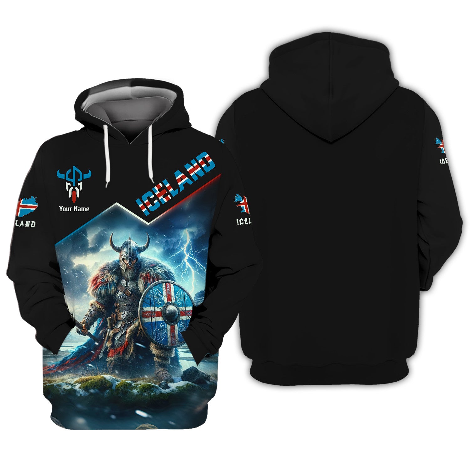 Viking Iceland 3D Full Print Shirt Personalized Gift For Iceland Lovers