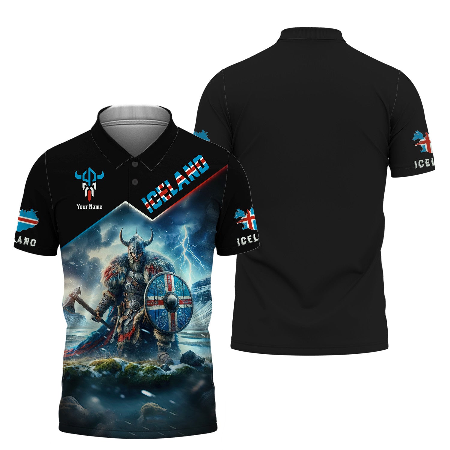 Viking Iceland 3D Full Print Shirt Personalized Gift For Iceland Lovers