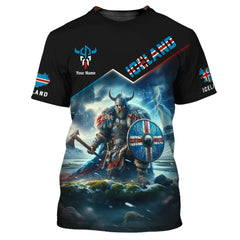 Viking Iceland 3D Full Print Shirt Personalized Gift For Iceland Lovers