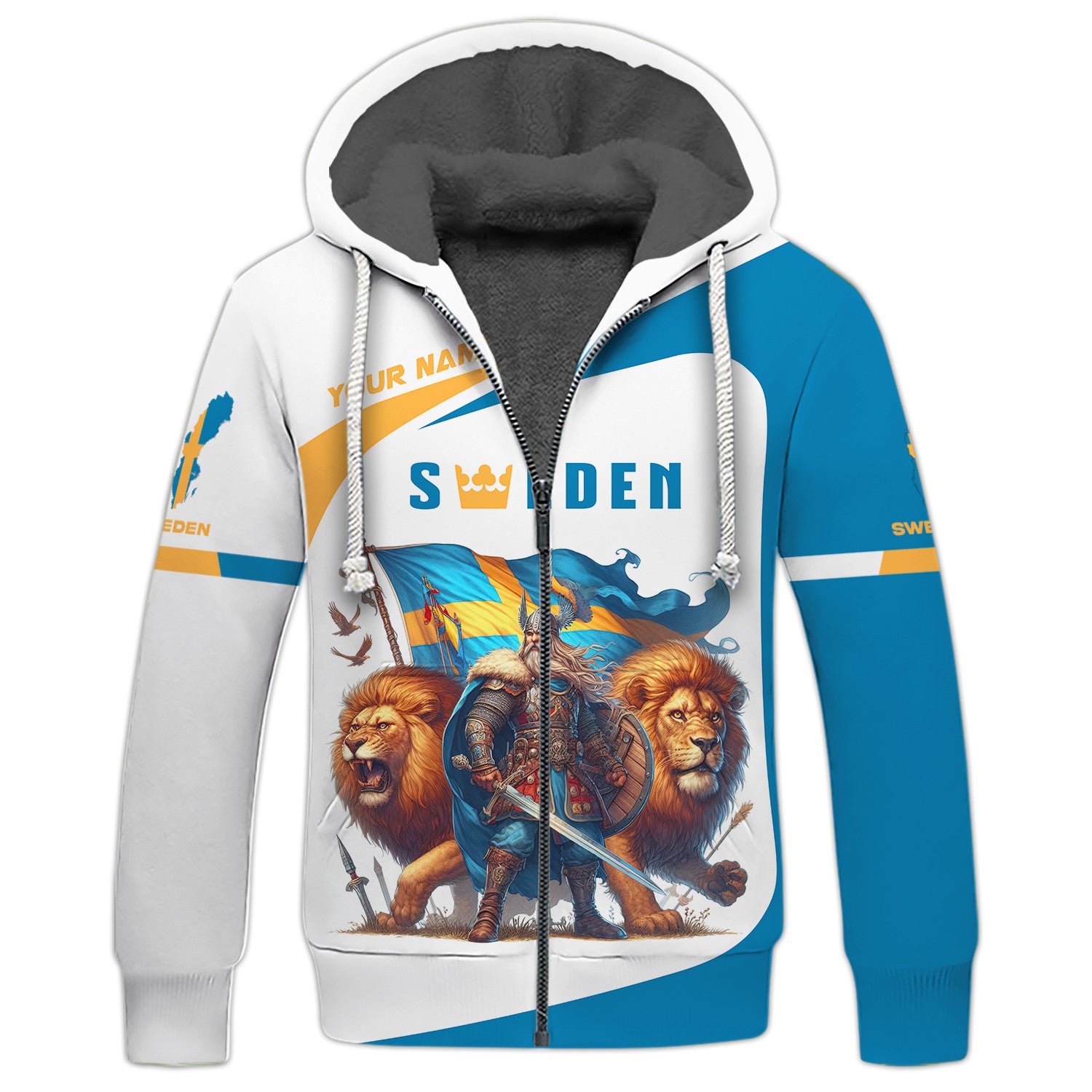 Sweden Shirts Sweden Knight & Lion 3D Shirts