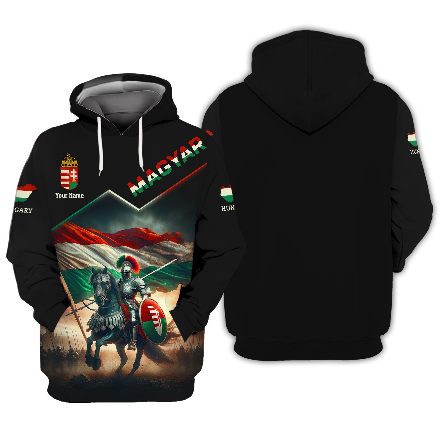 Magyar Custom Tee Shirt Hungary Knight 3D Shirts