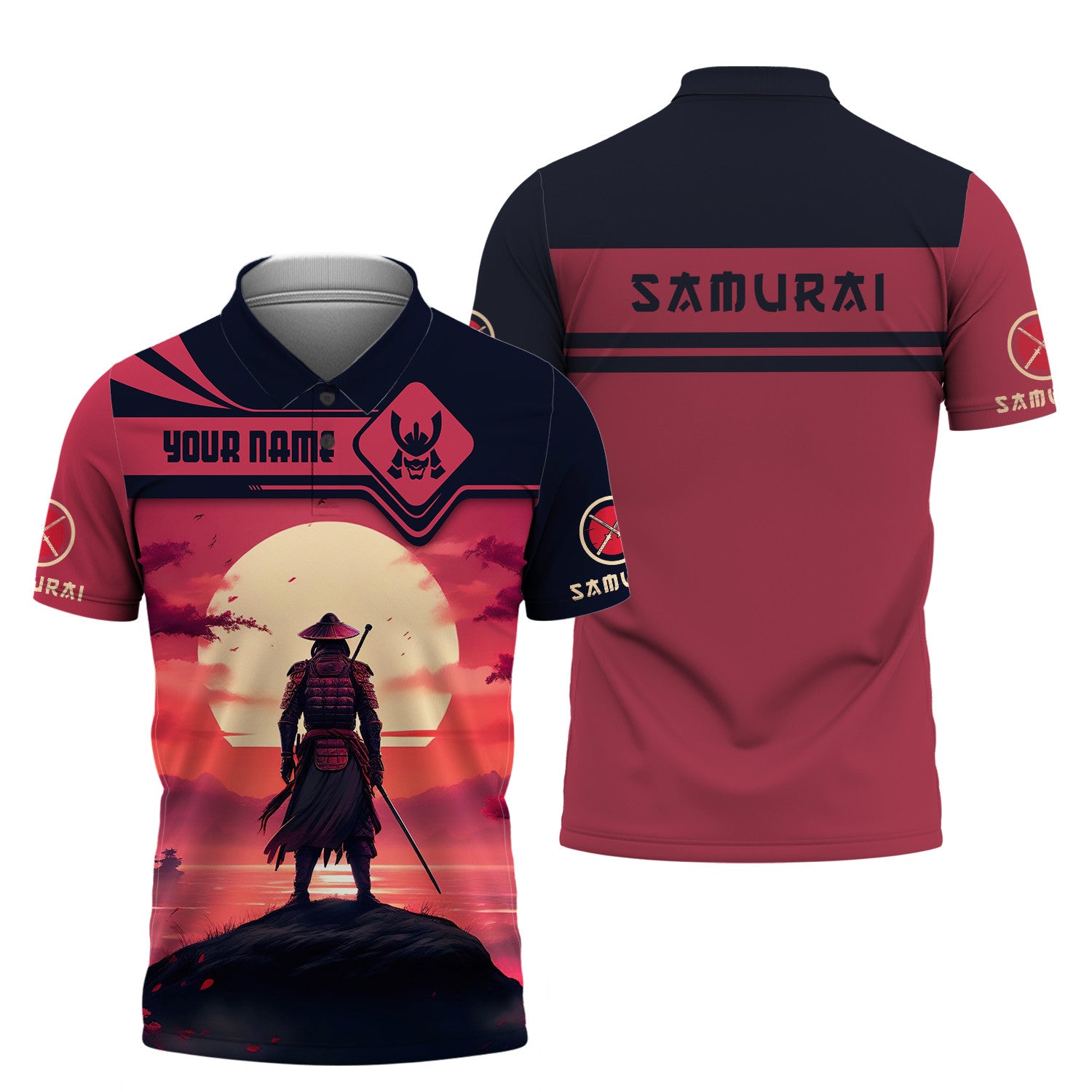 Japan Samurai 3D Full Print Shirt Personalized Gift For Samurai Lovers