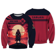 Japan Samurai 3D Full Print Zipper Hoodie Personalized Gift For Samurai Lovers