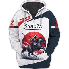 Red Moon Samurai Personalized Name Shirt For Samurai Lovers