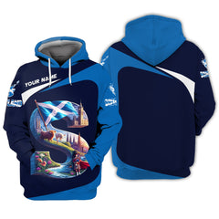 Scotland Life Zipper Hoodie Custom Name 3D Scotland Zipper Hoodie Scottish Gift For Scotland Lovers