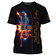 Trumpet Personalized Name 3D Shirt Music Shirt Gift For Trumpet Lovers