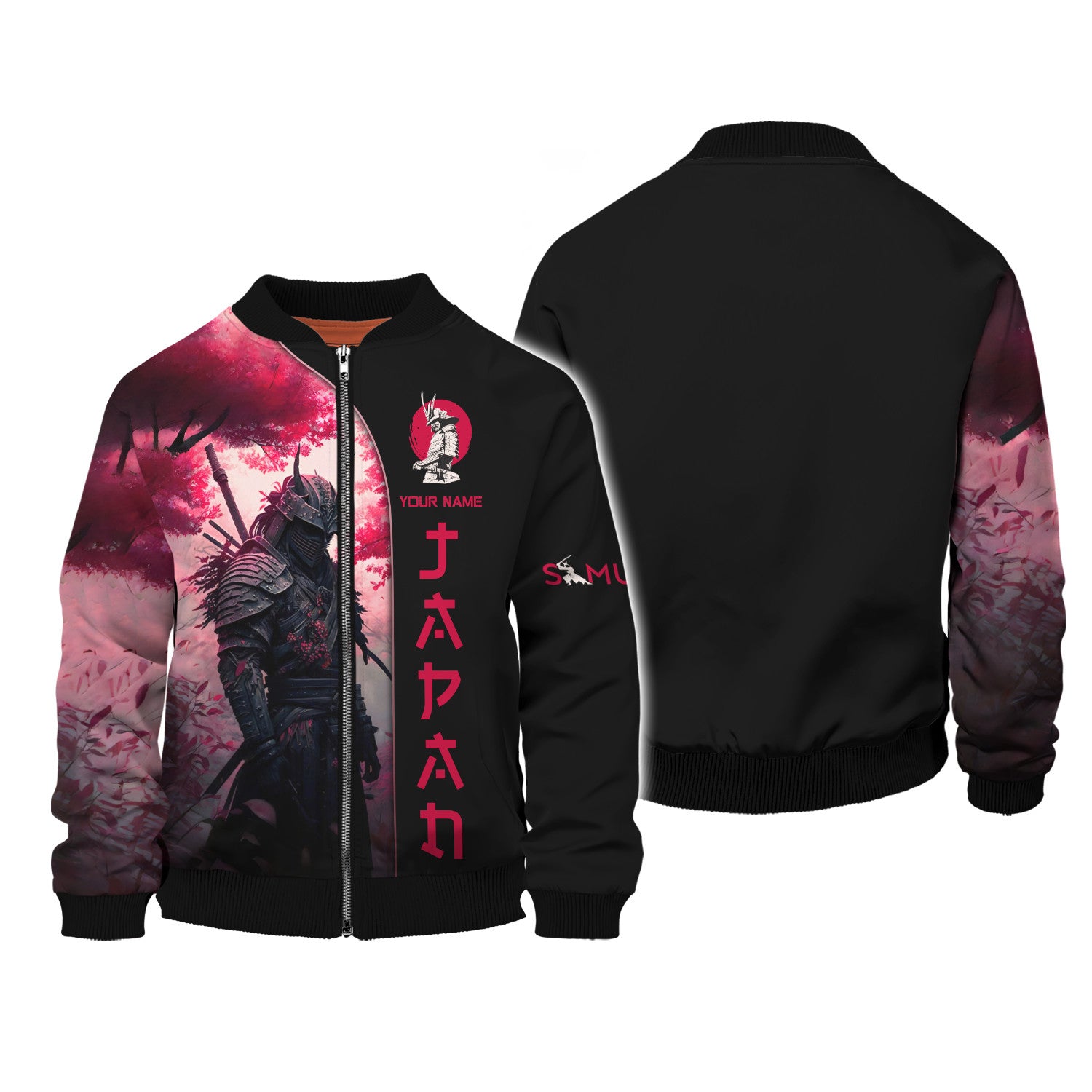 Japan Samurai 3D Full Print Zipper Hoodie Samurai Zipper Hoodie Gift For Samurai Lovers