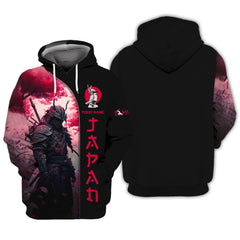 Japan Samurai 3D Full Print Zipper Hoodie Samurai Zipper Hoodie Gift For Samurai Lovers