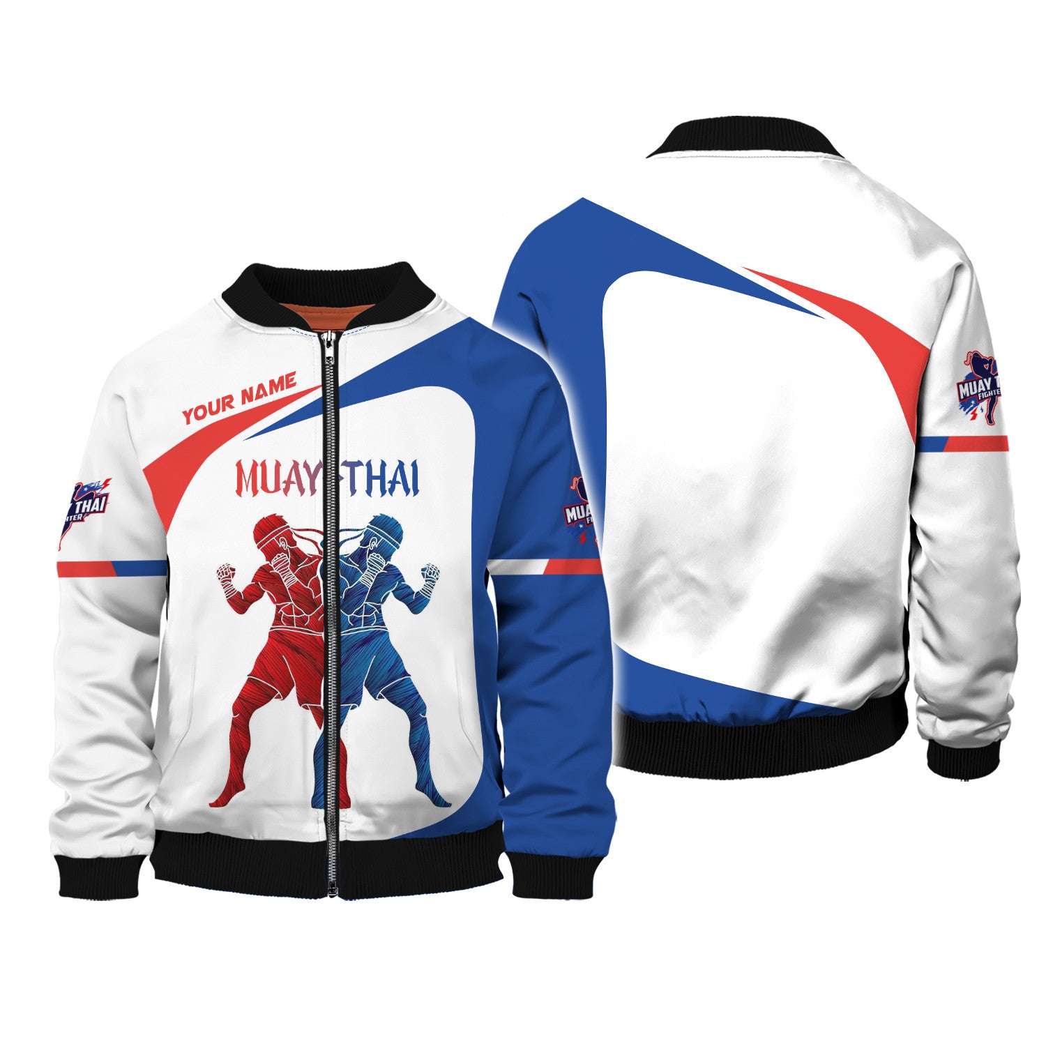 Muay Thai Life Custom Name 3D Full Print Zipper Hoodie Gift For Muay Thai Lovers