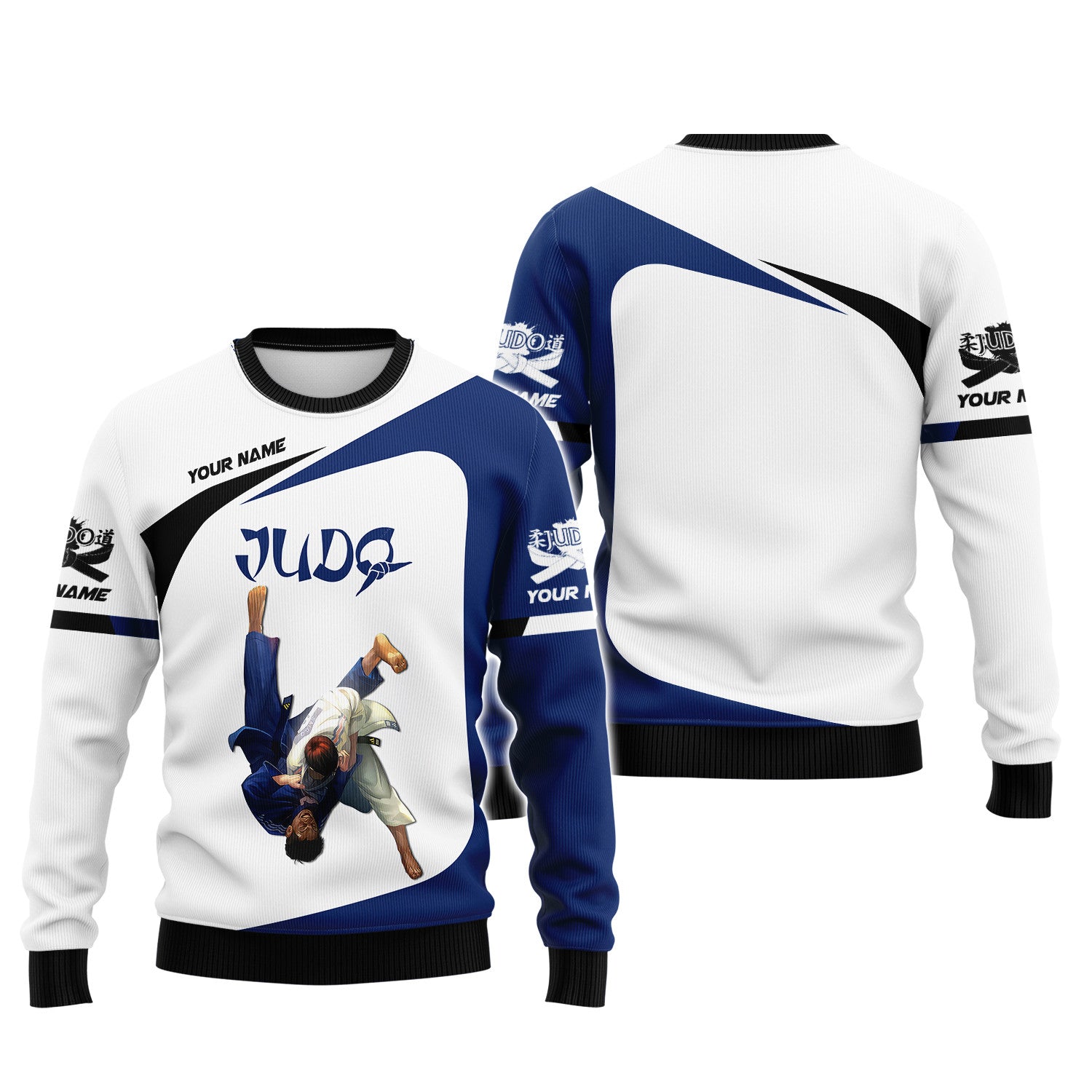 Judo Personalized Name 3D Zipper Hoodie Custom Name Gift For Judo Lovers