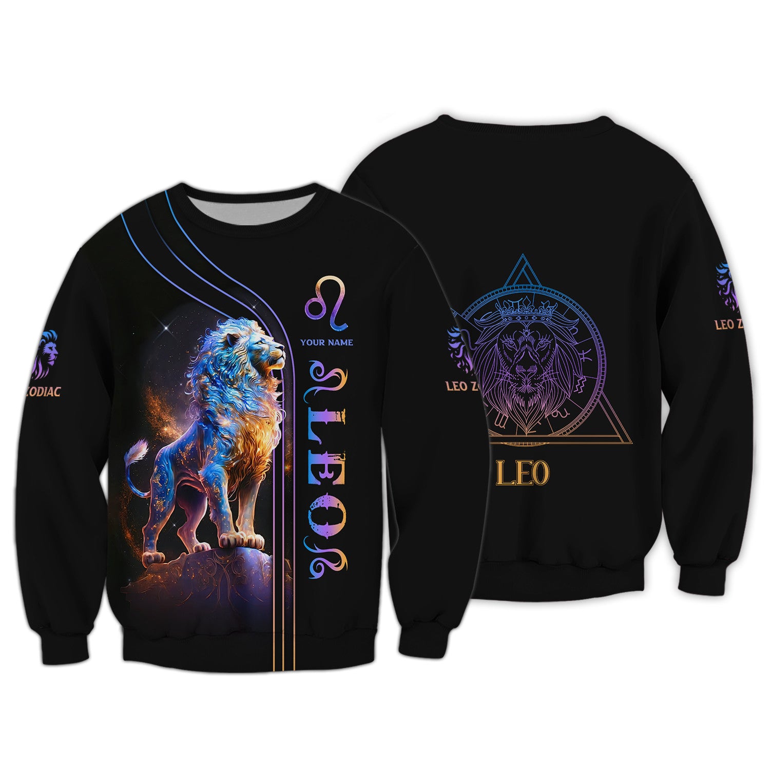 Leo Zodiac Personalized Name 3D Shirt Custom Gift For Leo Lovers