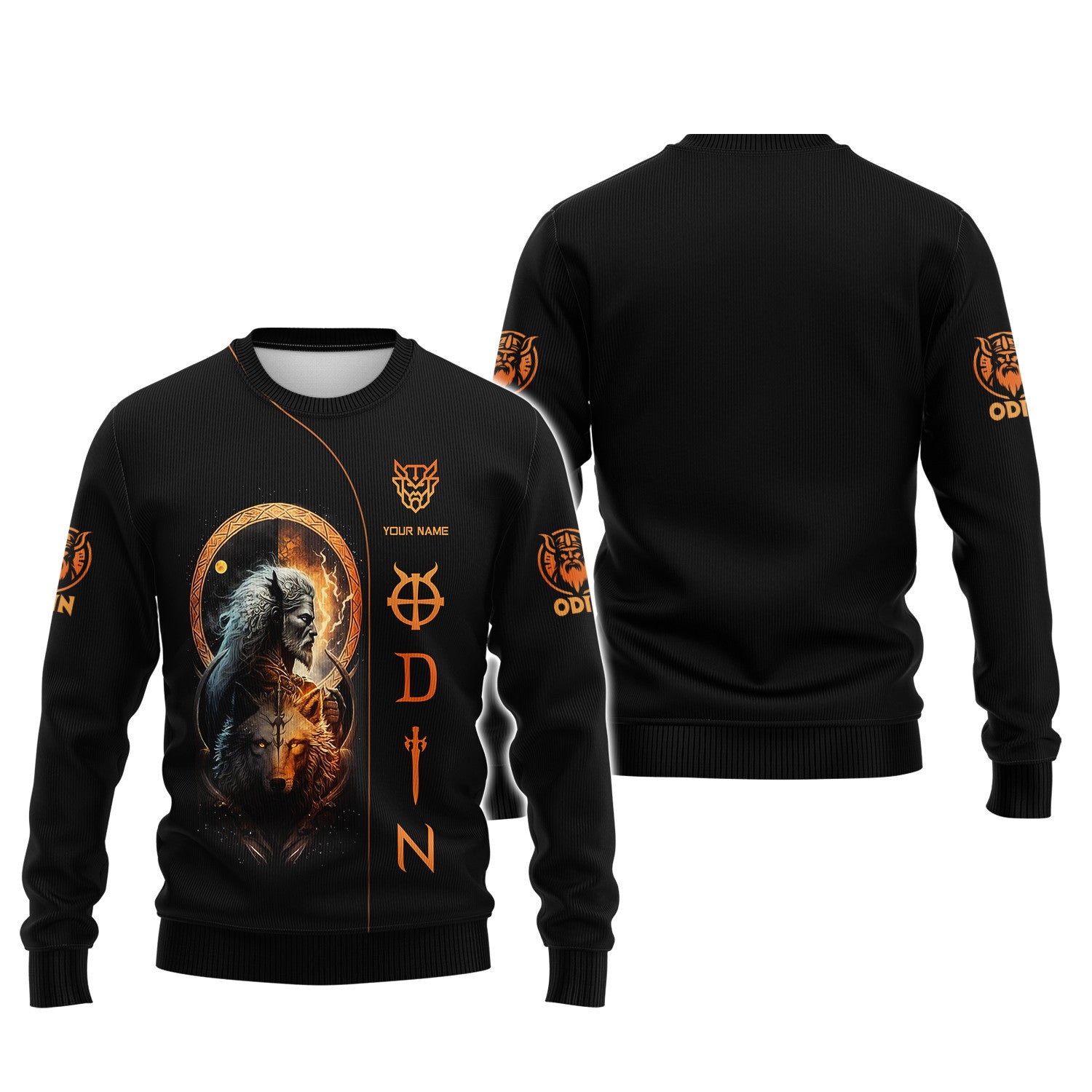 Odin Cutsom Zipper Hoodie Odin & Wolf 3D Zipper Hoodie Viking Zipper Hoodie