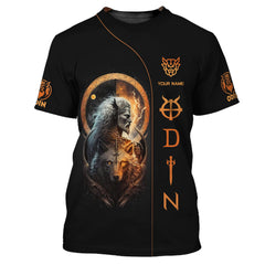 Odin Cutsom Zipper Hoodie Odin & Wolf 3D Zipper Hoodie Viking Zipper Hoodie