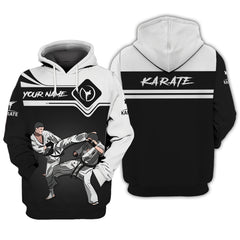 Karate 3D Shirts Karate Custom Tshirts B&W Gift For Karate Lovers