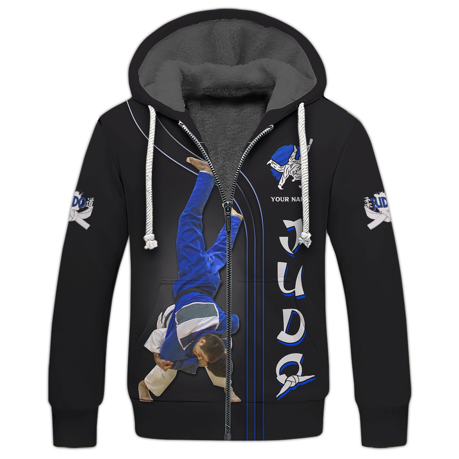 Judo Cutom Name 3D Full Print Zipper Hoodie Personalized Gift For Judo Lovers