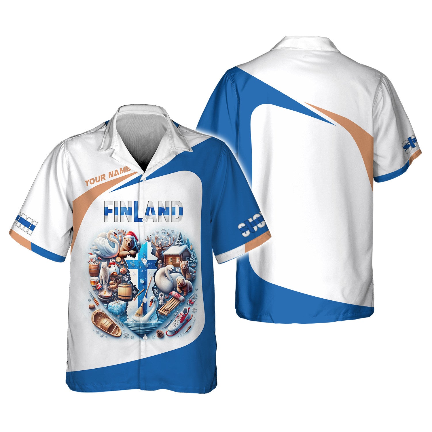 Finland Life Heart Shirt Custom Name 3D Full Print Finland Shirt