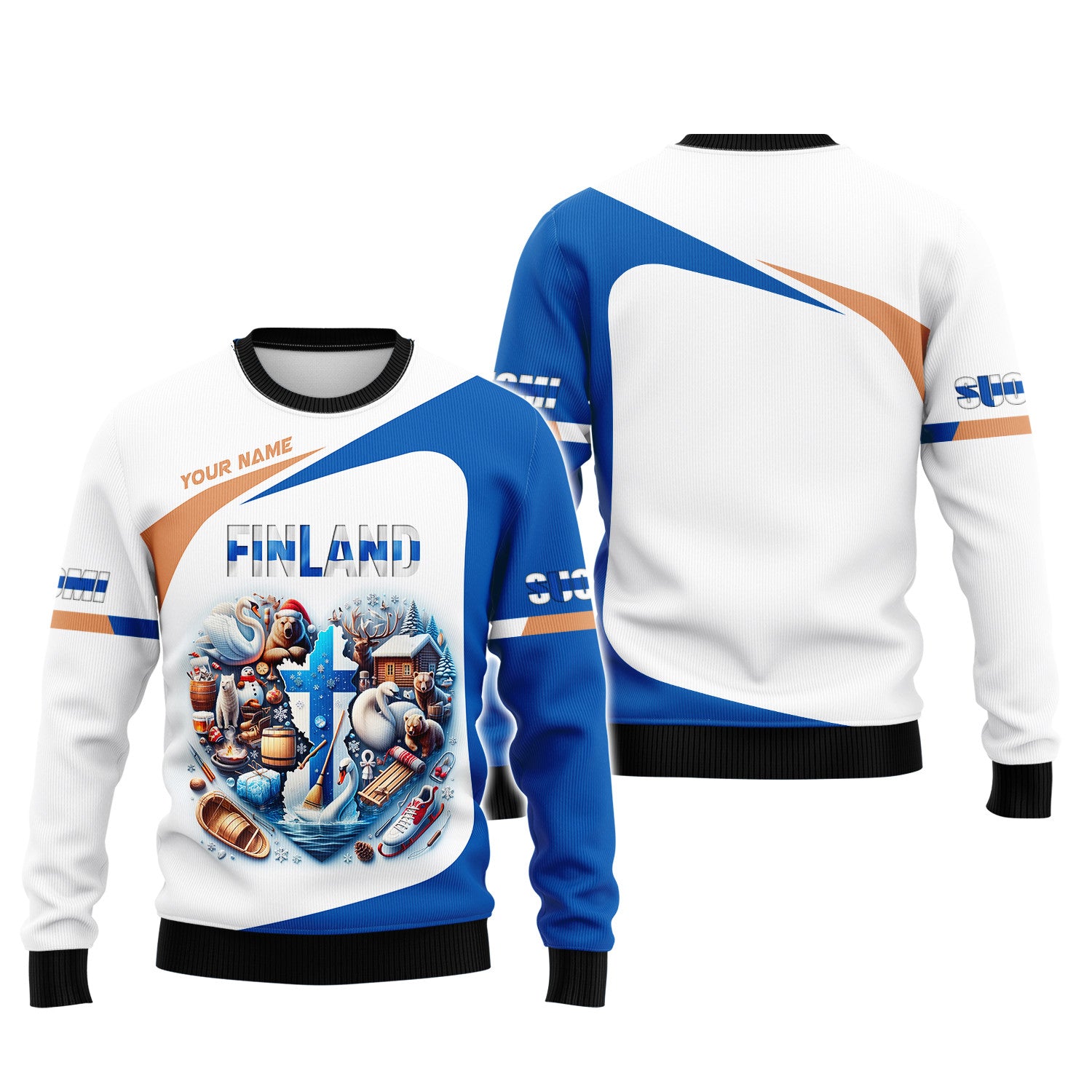 Finland Life Heart Shirt Custom Name 3D Full Print Finland Shirt