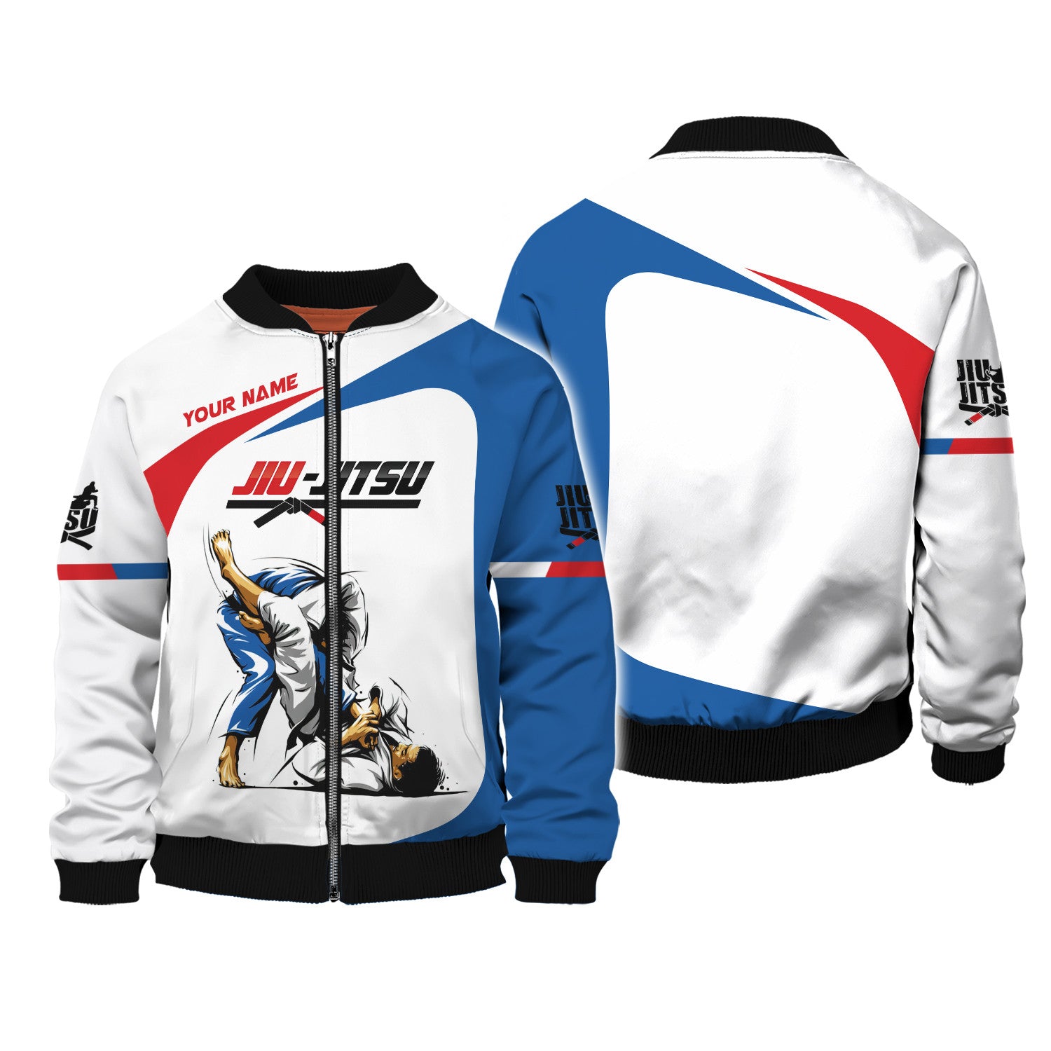 Jiu Jitsu 3D Full Print Zipper Hoodie Jiu Jitsu Unisex Zipper Hoodie Gift For Jiu Jitsu Lovers