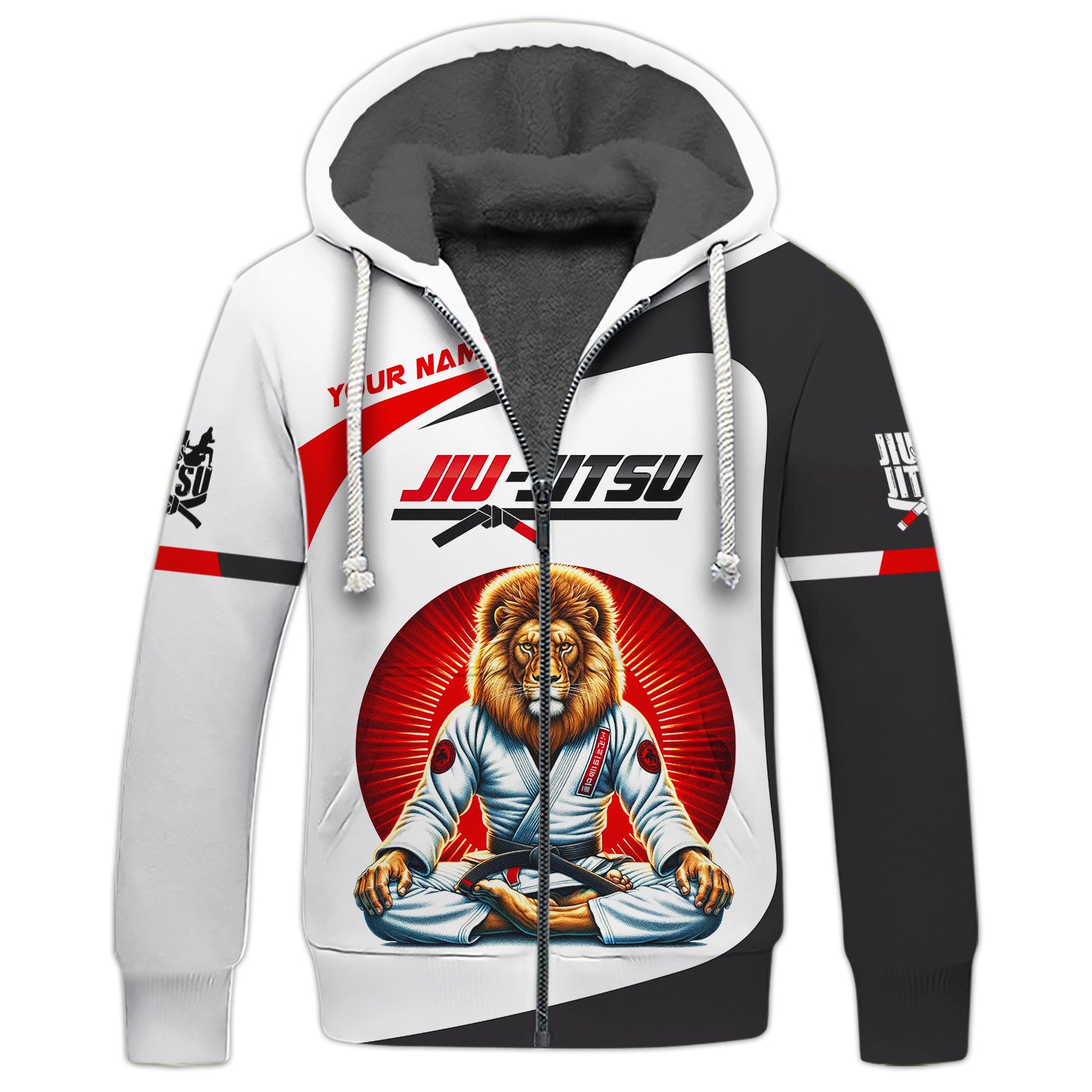 Master Lion Jiu Jitsu Personalized Name 3D Shirt Custom Gift For Jiu Jitsu Lovers