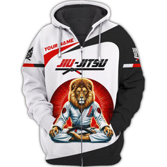 Master Lion Jiu Jitsu Personalized Name 3D Shirt Custom Gift For Jiu Jitsu Lovers