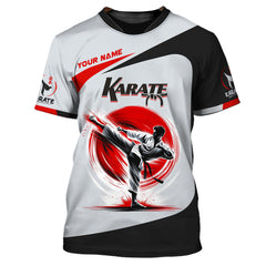 Karate Man Shirt Custom Name 3D Karate Shirt Personalized Gift For Karate Lovers