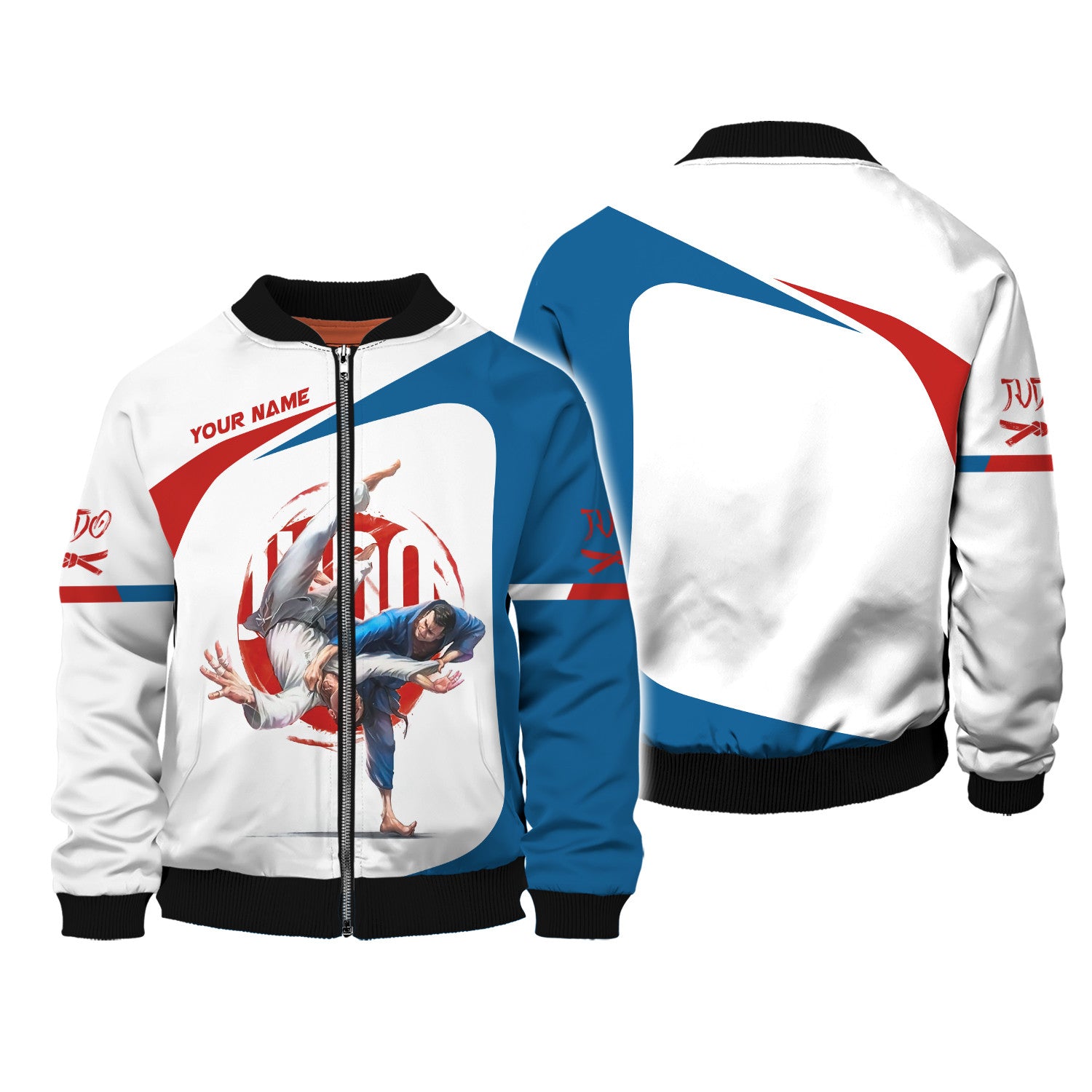 Judo Custom Name 3D Zipper Hoodie, Gift For Judo Lovers