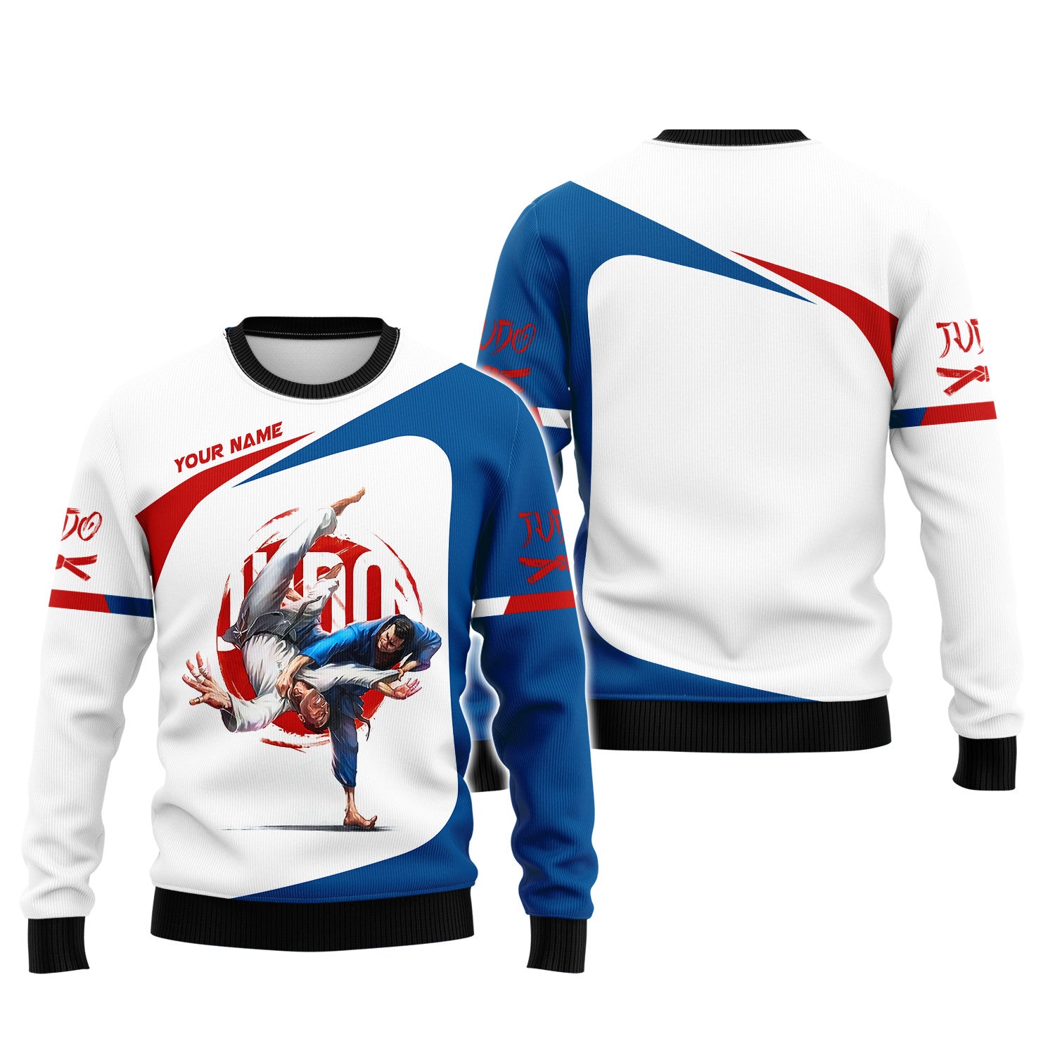 Judo Custom Name 3D Zipper Hoodie, Gift For Judo Lovers