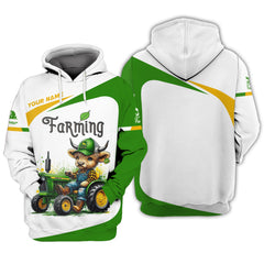 Farming Custom Tshirts Farmer Shirts Cow & Tractor 3D Shirts