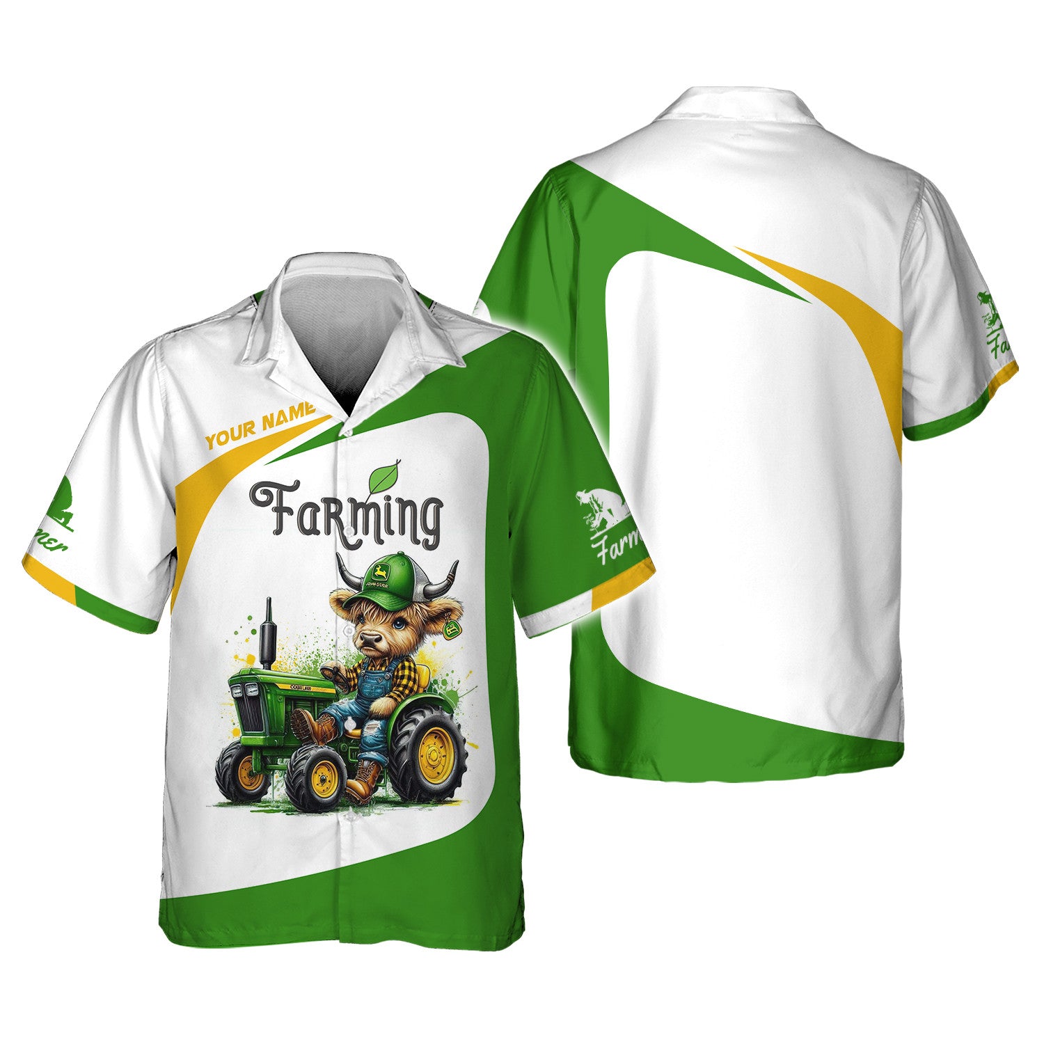 Farming Custom Tshirts Farmer Shirts Cow & Tractor 3D Shirts