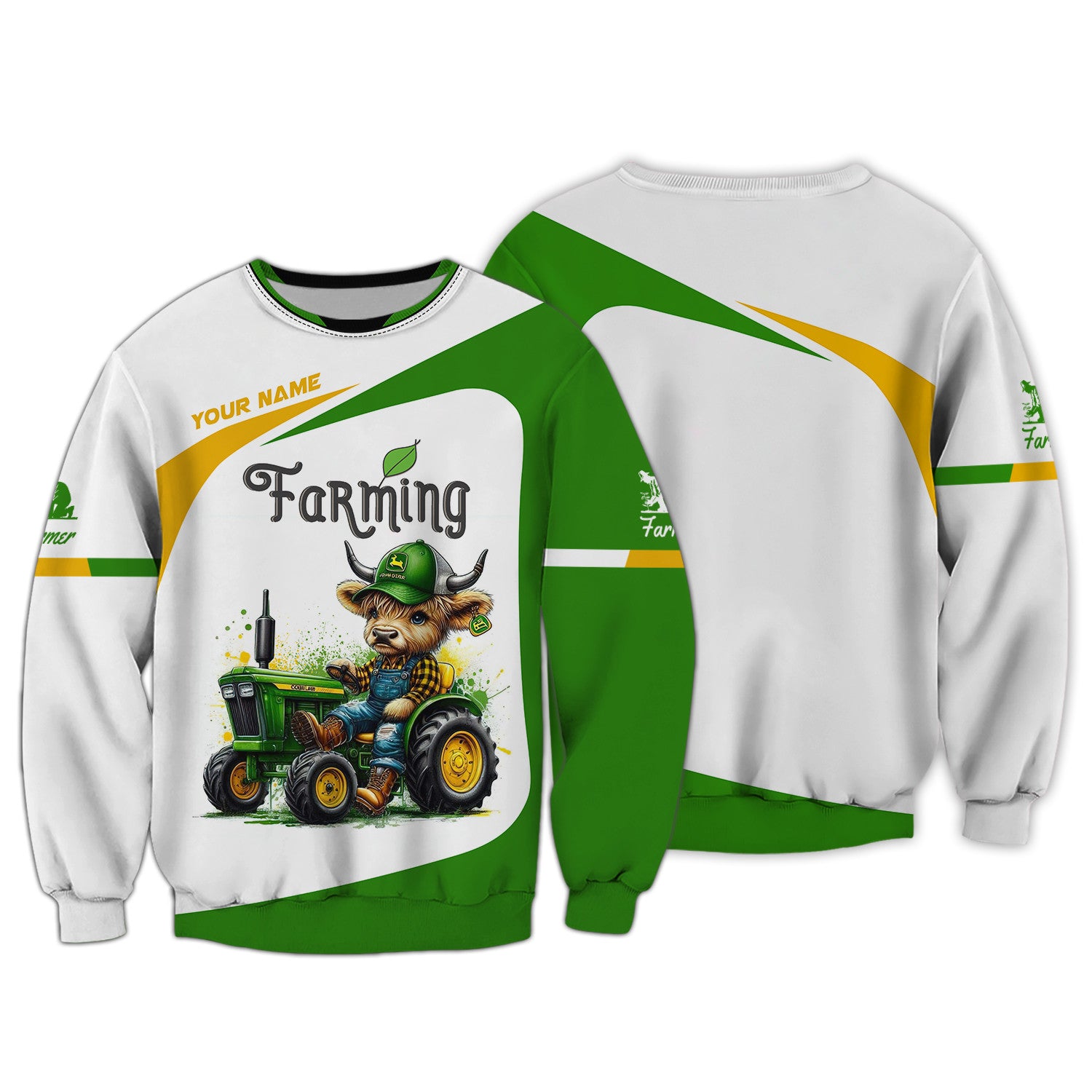 Farming Custom Tshirts Farmer Shirts Cow & Tractor 3D Shirts