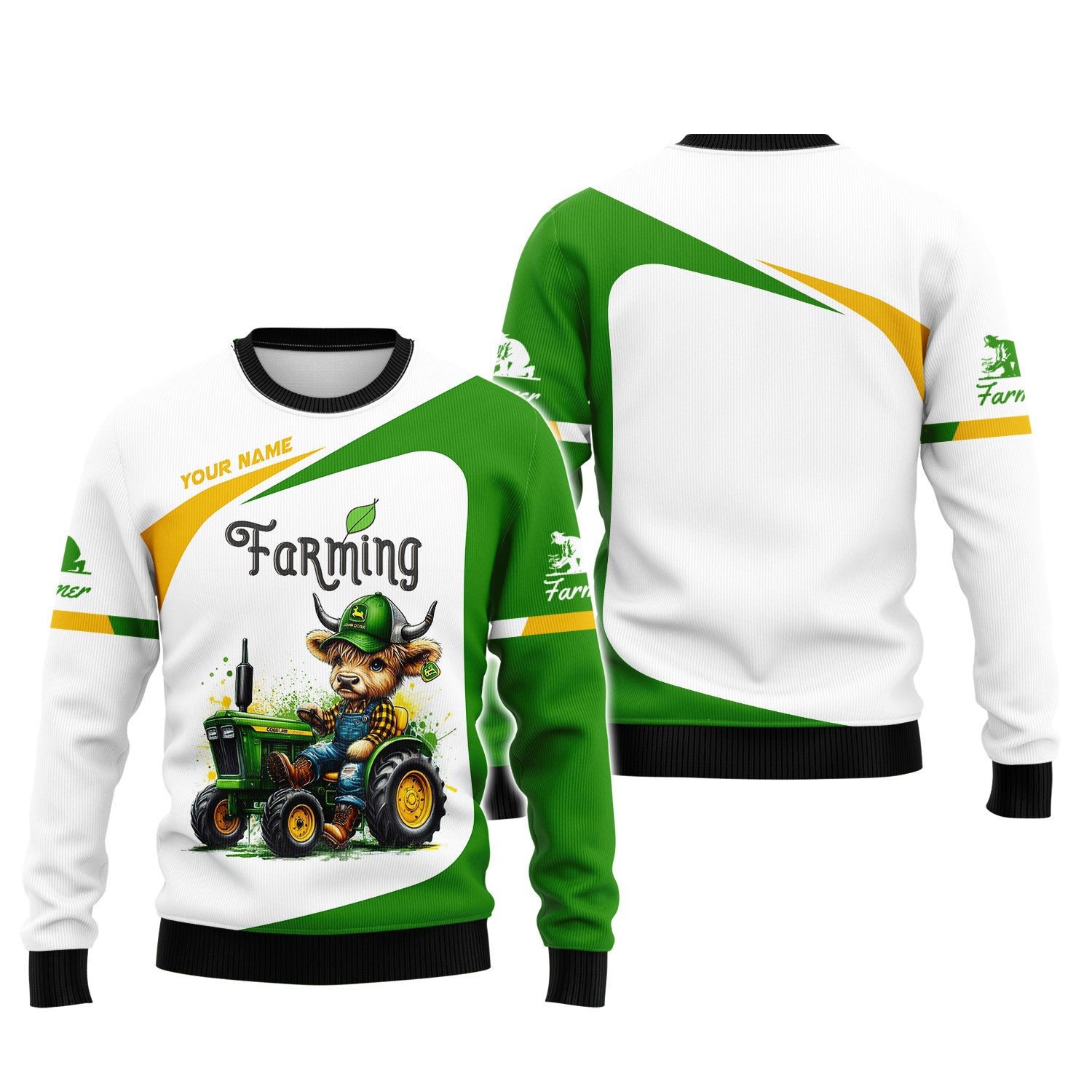 Farming Custom Tshirts Farmer Shirts Cow & Tractor 3D Shirts