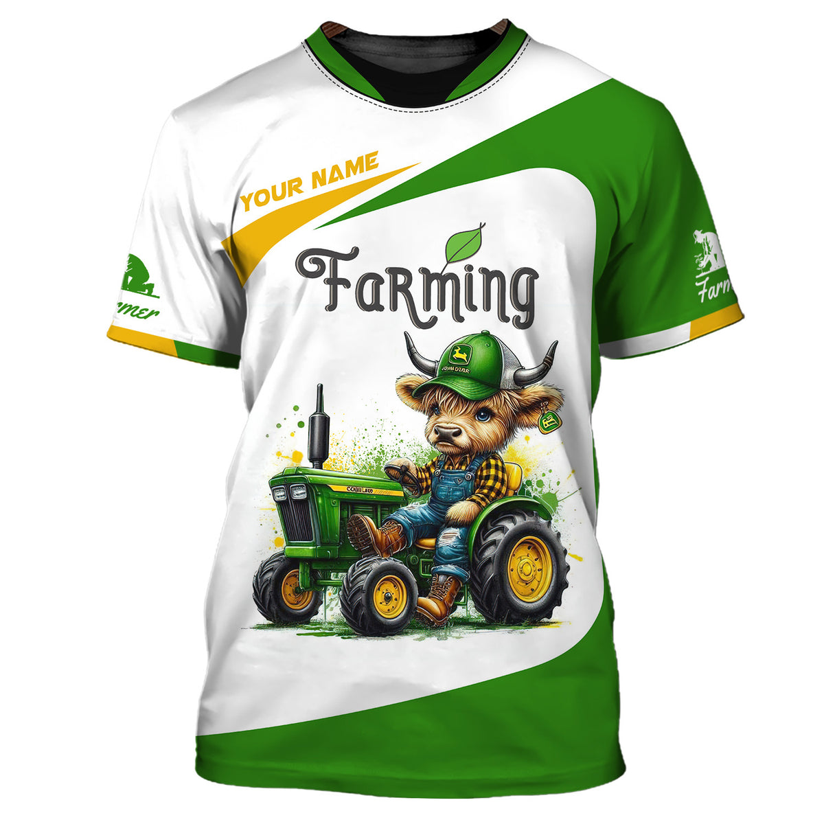 Farming Custom Tshirts Farmer Shirts Cow & Tractor 3D Shirts