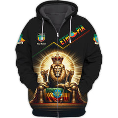 Ethiopia Lion 3D Shirts Ethiopian Custom Tshirts