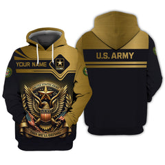 US Army Custom Tee Zipper Hoodie American Eagle Army 3D Zipper Hoodie United States Army This We’ll Defend Zipper Hoodie