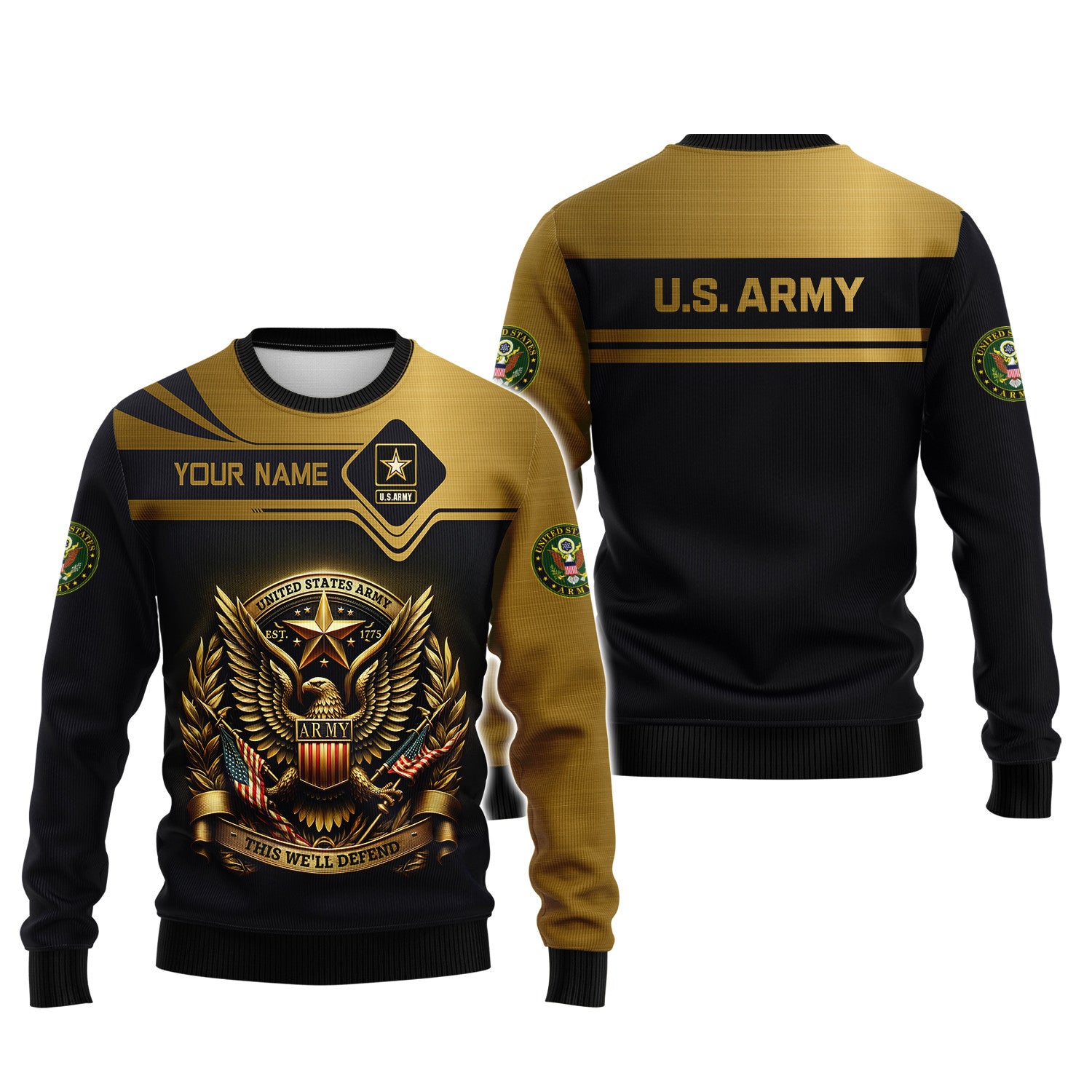 US Army Custom Tee Shirts American Eagle Army 3D Shirts United States Army This We’ll Defend Shirts