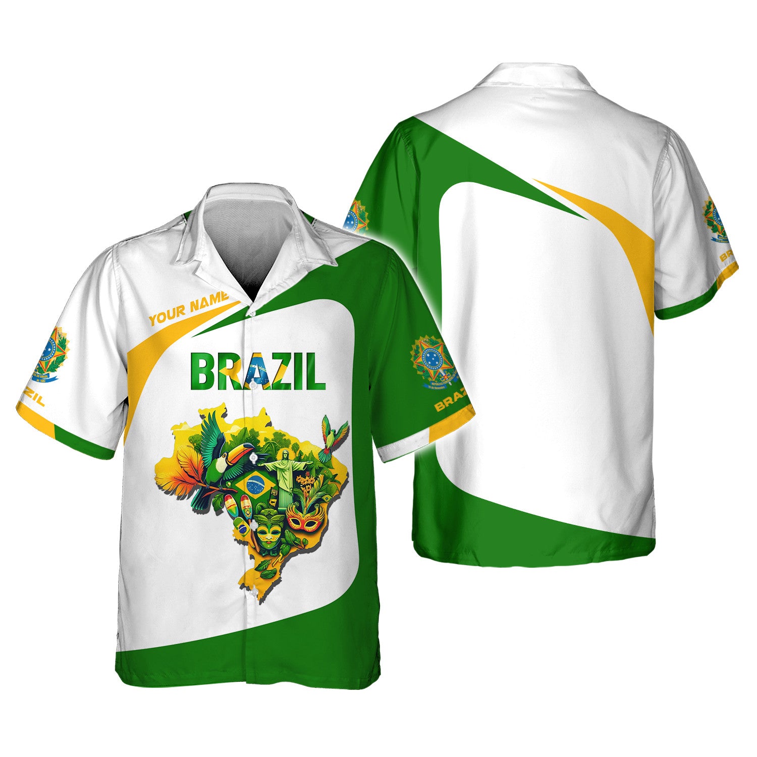 Brazil Map 3D Shirts Brazil Custom Tshirts Gif For Brazil Lovers