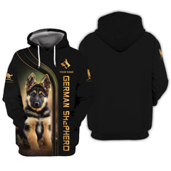 Lovely German Shepherd Personalized Name Zipper Hoodie Gift For German Shepherd Lovers