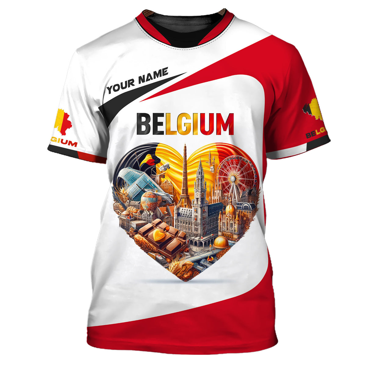 Belgium Heart Life Shirt Personalized Name Belgium Shirt Unisex Belgium Shirt