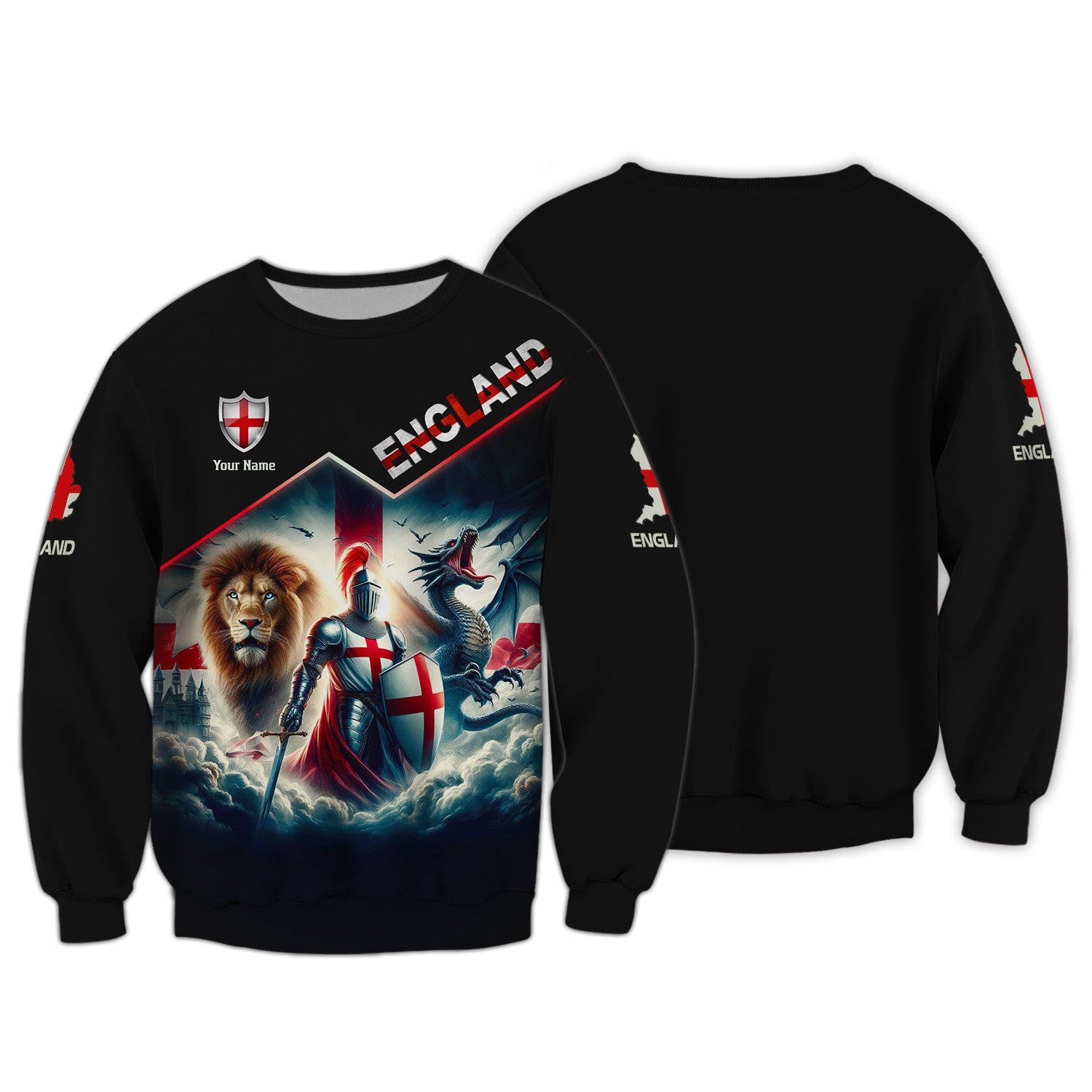 England Knight Shirt 3D England Shirt Gift For England Lovers