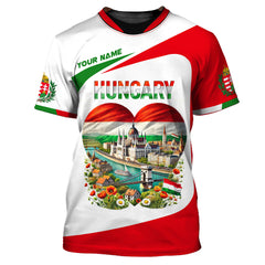 Hungary Heart Life Shirt Personalized Name Hungary Shirt Unisex Hungary Shirt