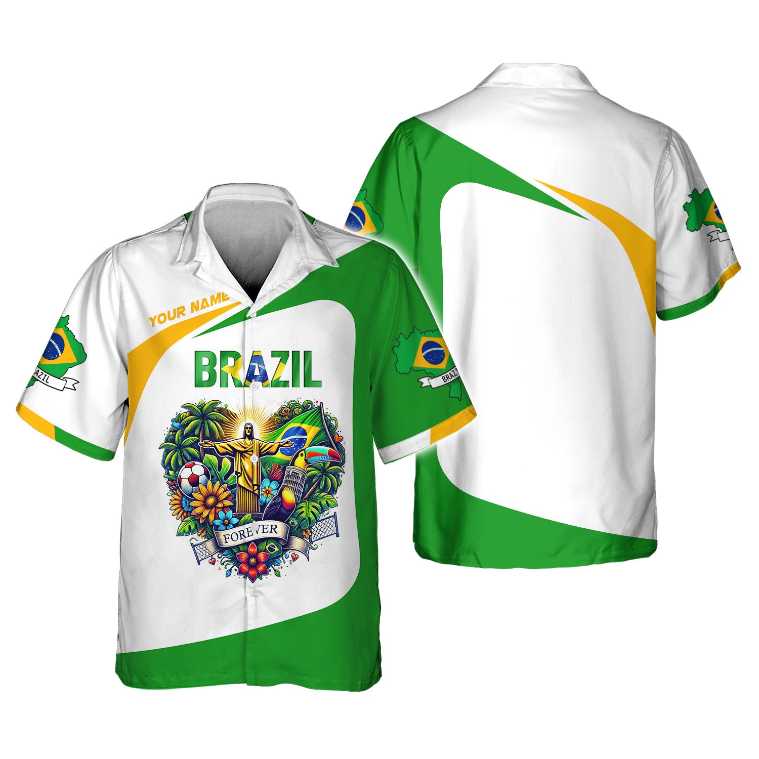 Brazil Shirts Custom Name 3D Personalized Gift For Brazil Lovers