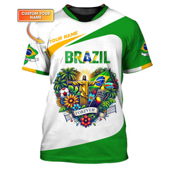 Brazil Shirts Custom Name 3D Personalized Gift For Brazil Lovers